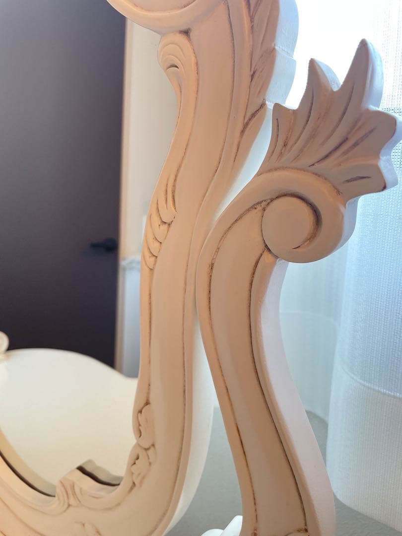 ドレッサー★マホガニー家具★シャビーホワイト★白家具★アンティーク調★輸入家具