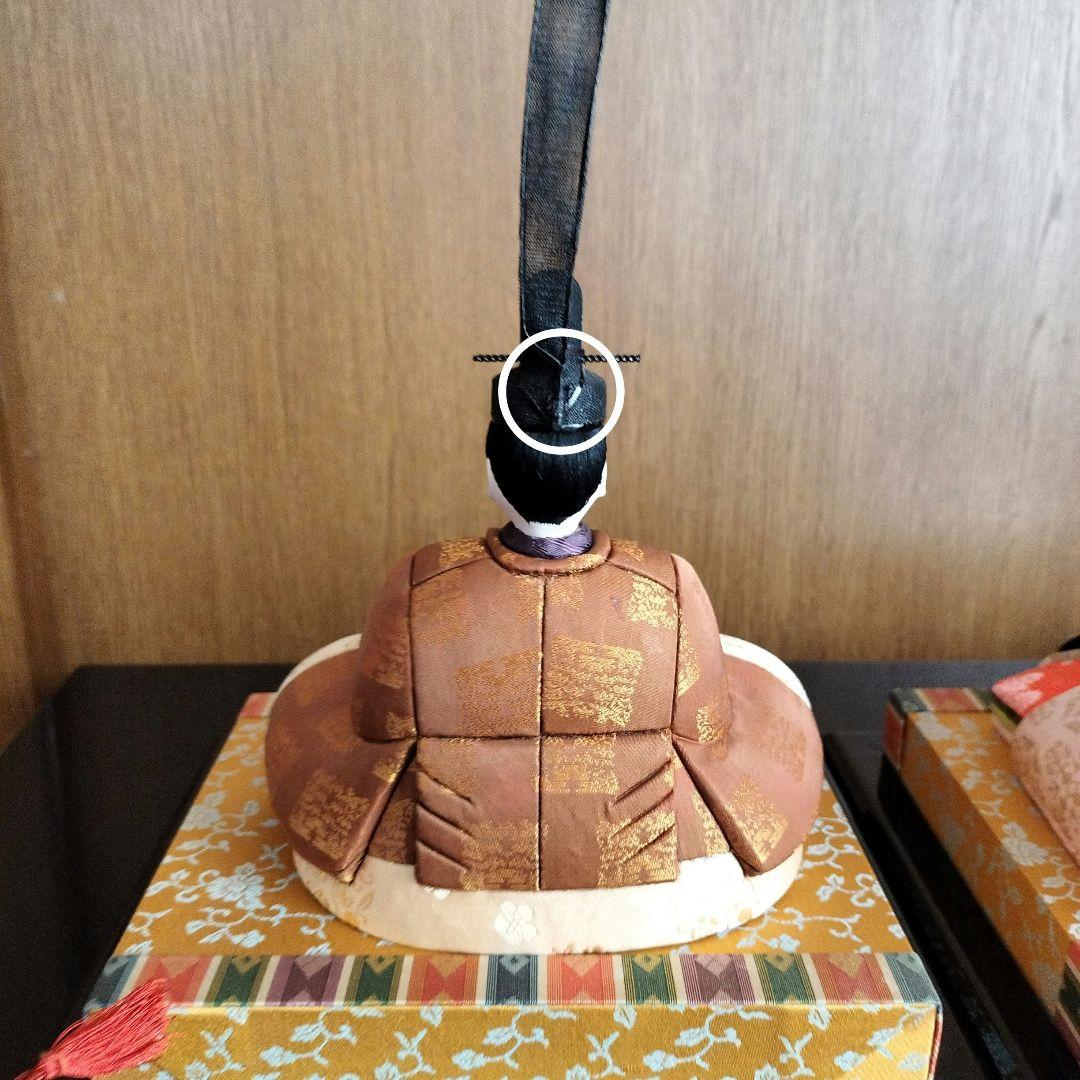 28日迄の出品★木目込み雛人形 親王飾り