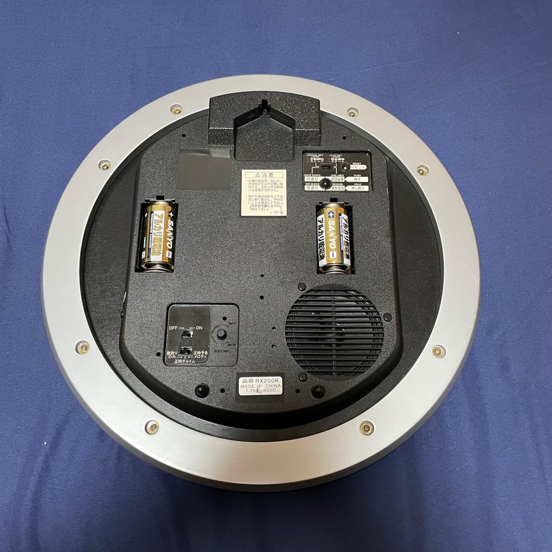 SEIKO 電波掛け時計 ブラック 直径30cm