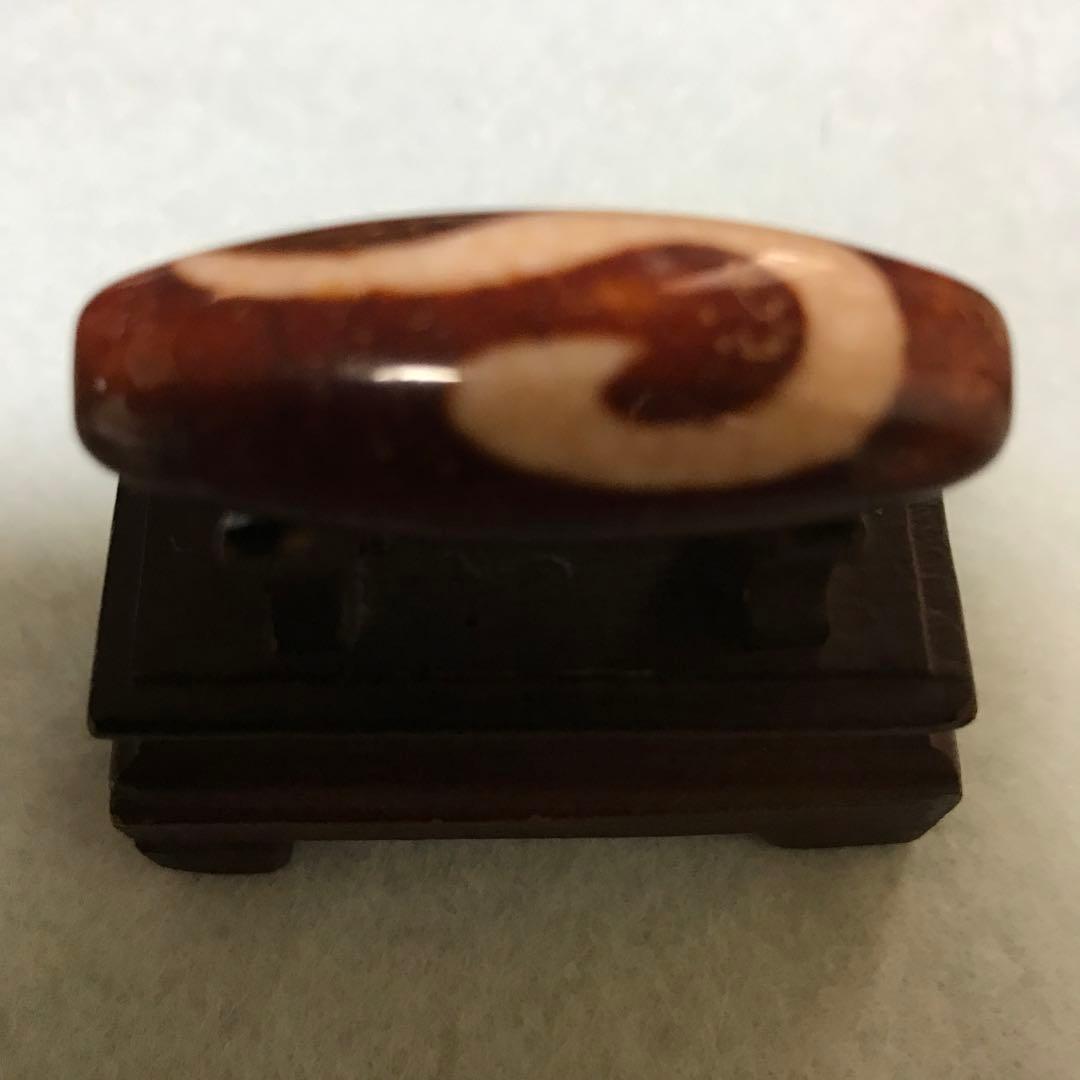 超激レア珍品‼︎特別出品　赤龍紋上肯天珠　観音金銭鈎天珠　ふれでぃ