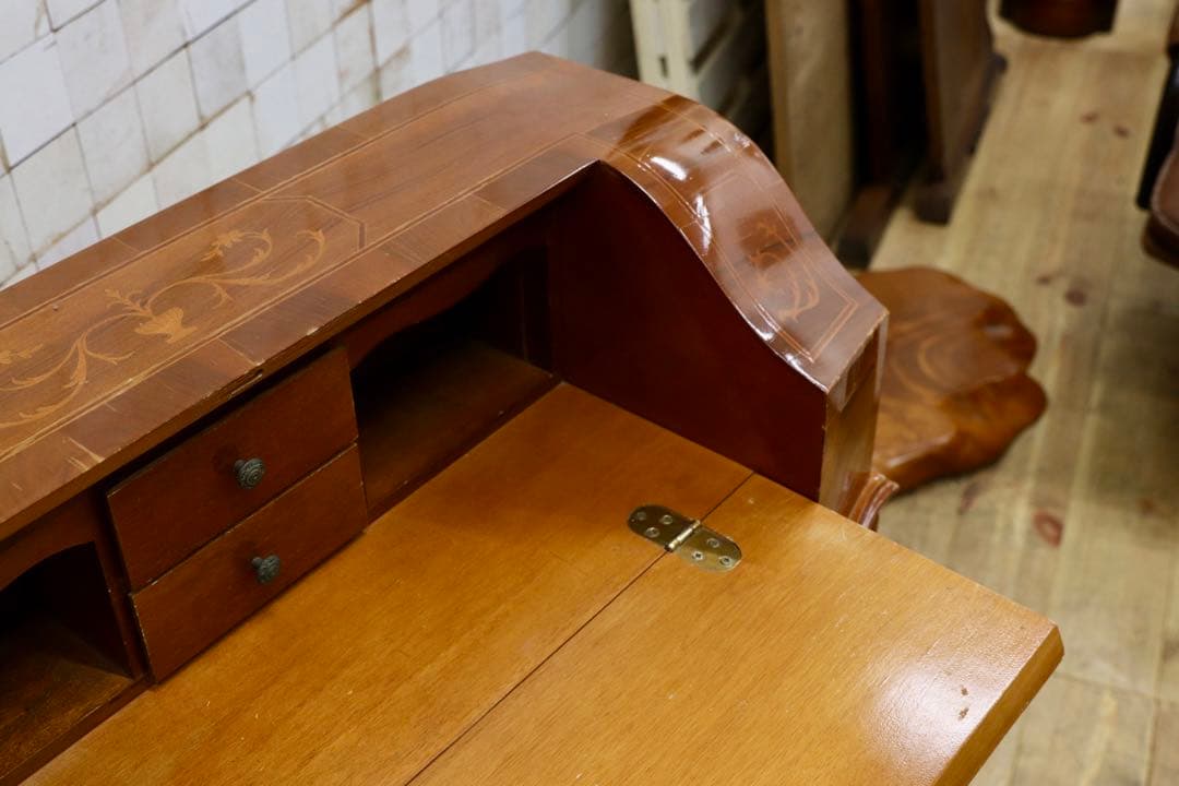 GMIK508○イタリア製 ライティングビューロー デスク クラシック 象嵌