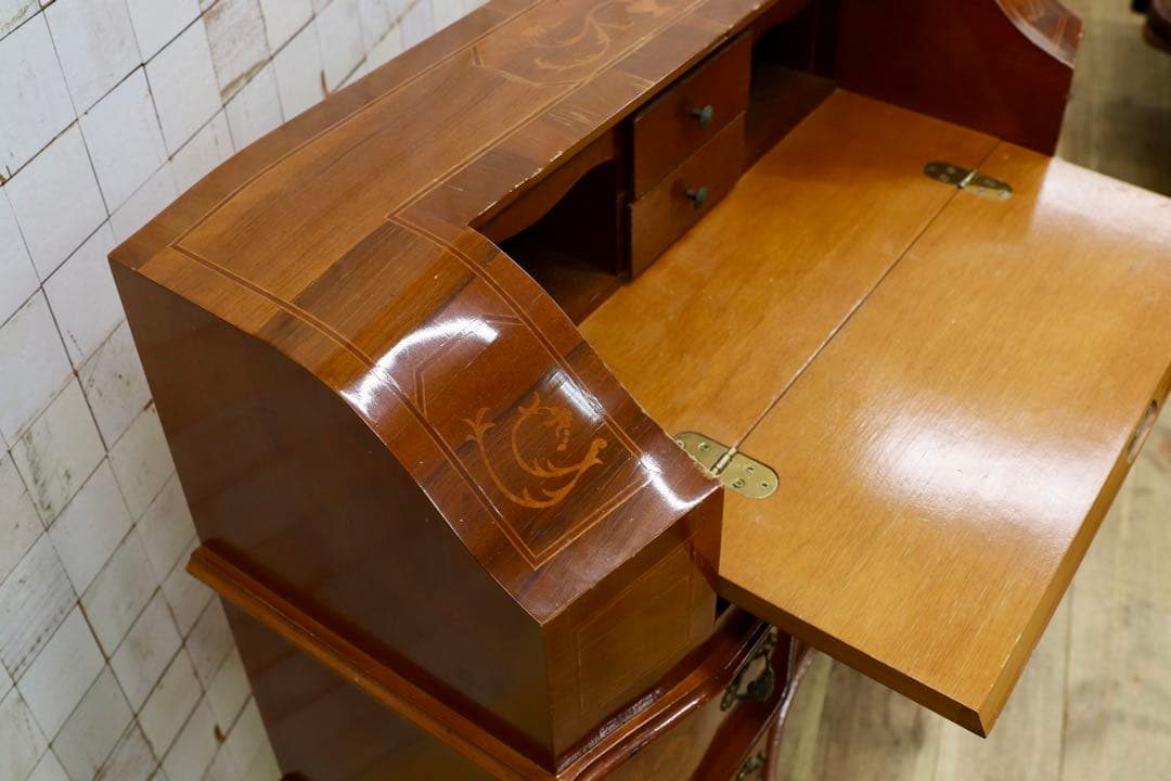 GMIK508○イタリア製 ライティングビューロー デスク クラシック 象嵌