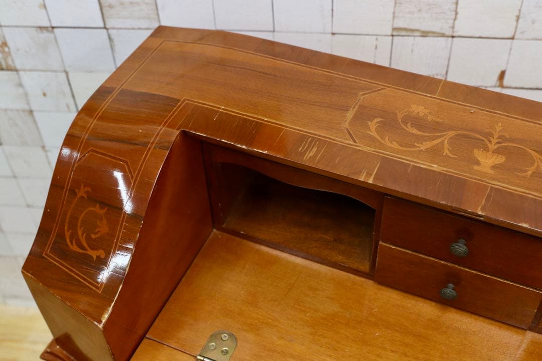 GMIK508○イタリア製 ライティングビューロー デスク クラシック 象嵌