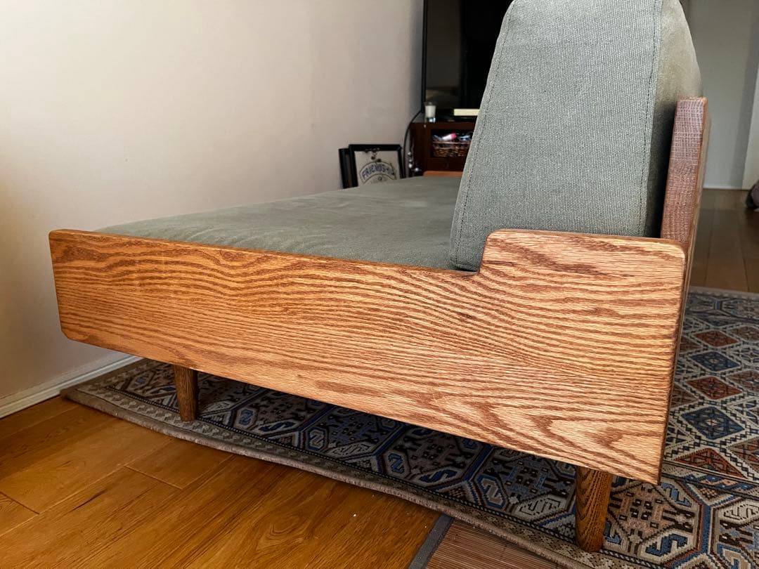 美品 モモナチュラル　DAYSOFA 2P 2人がけ 定価12万円