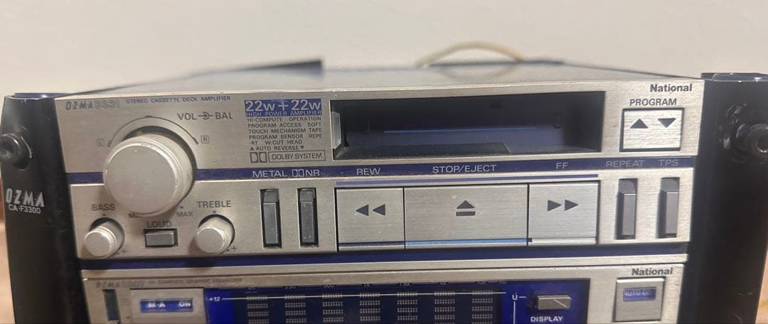 当時物 National カセットデッキ アンプ ドラマチックナイト オズマ