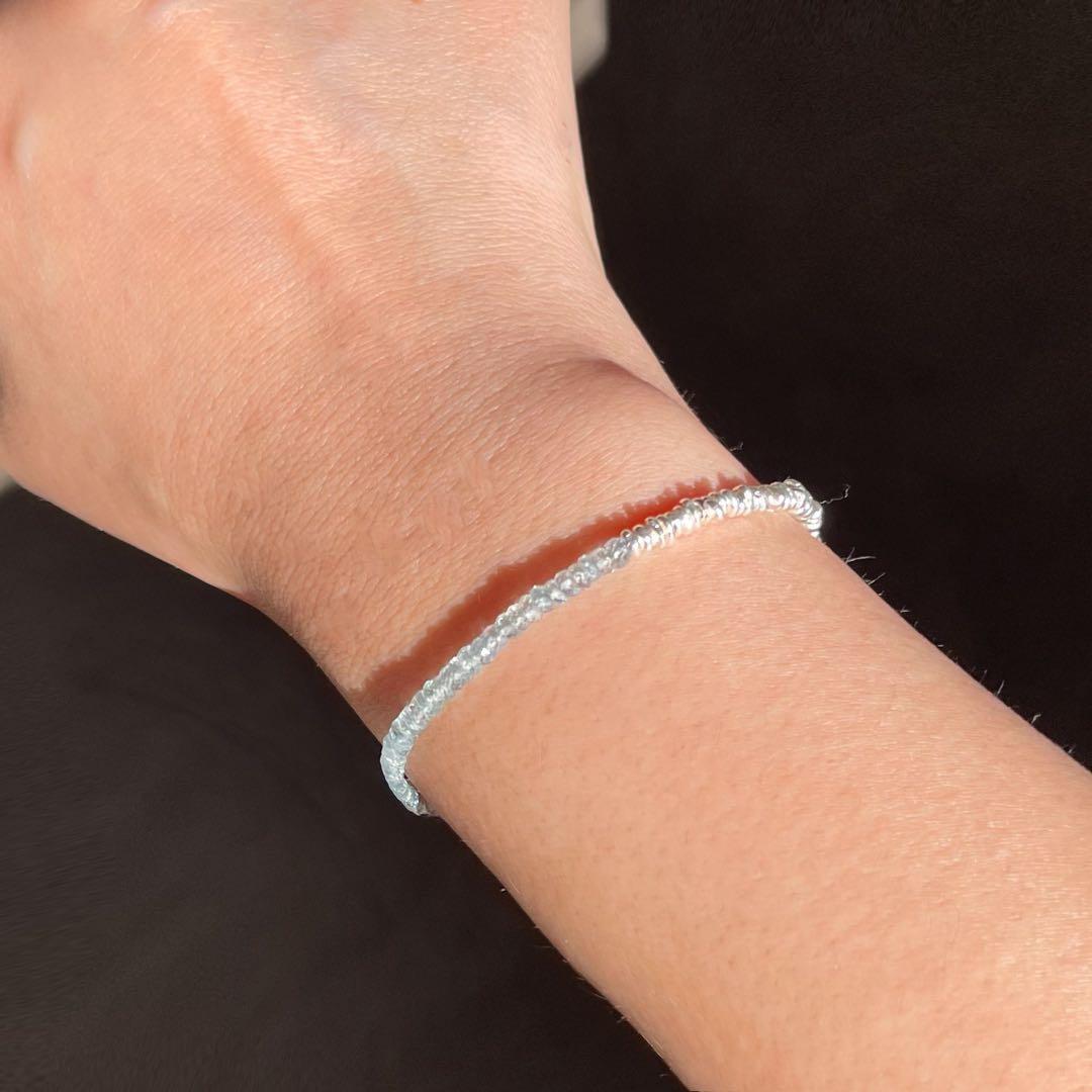 ブルーサファイア カレンシルバー ブレスレット silver925