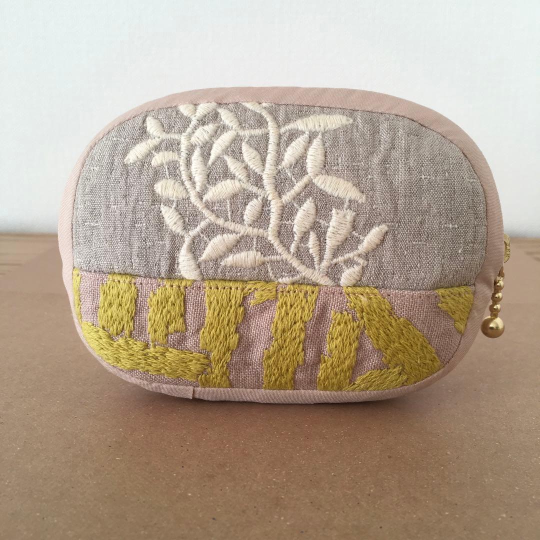 ハンドメイド ミナペルホネン パッチワーク ポーチ forest wing