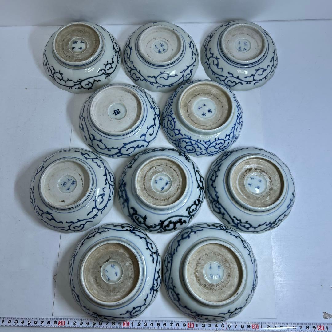 古伊万里　みじんこ膾皿10点　幅約15.5㎝　東Y8-0312⑤