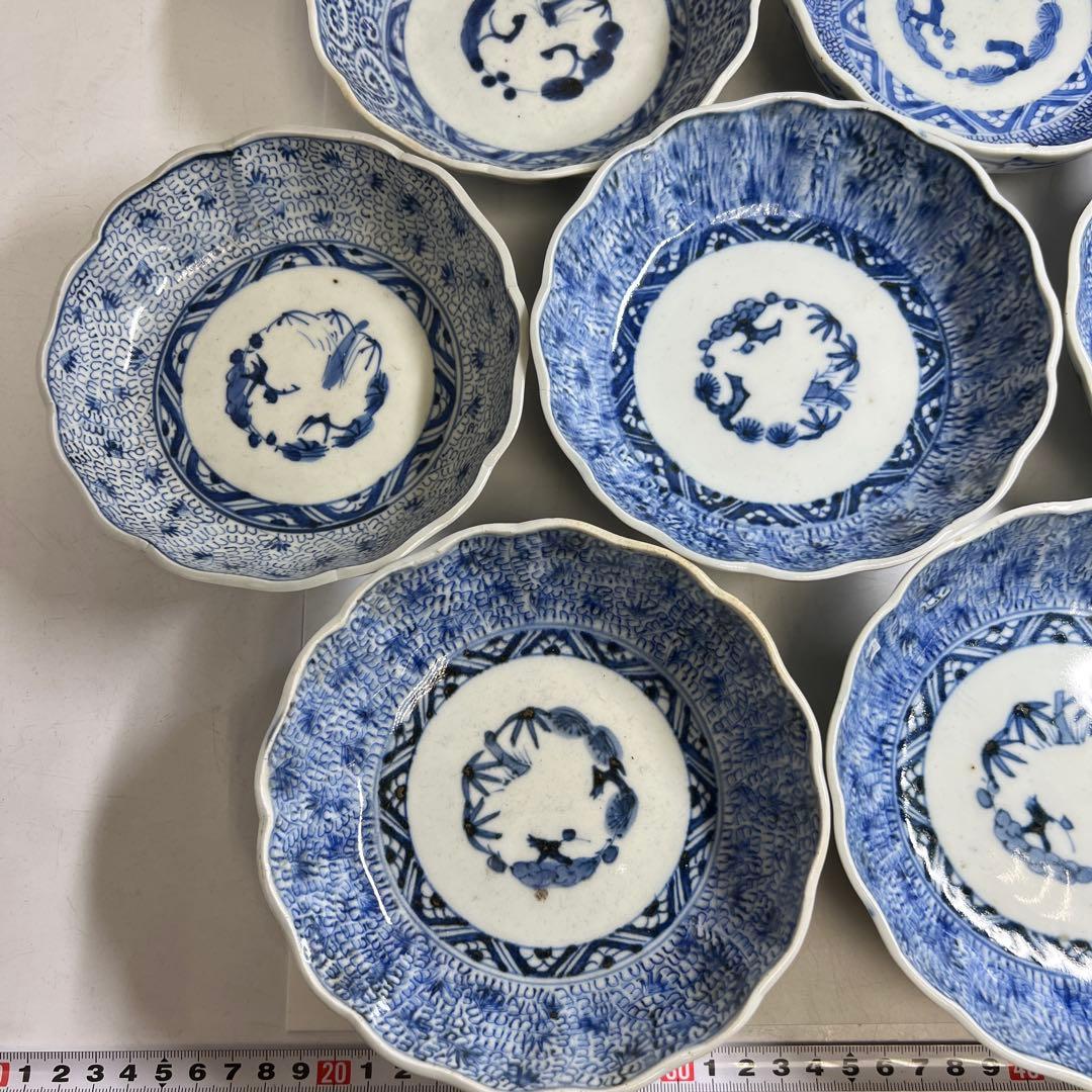 古伊万里　みじんこ膾皿10点　幅約15.5㎝　東Y8-0312⑤