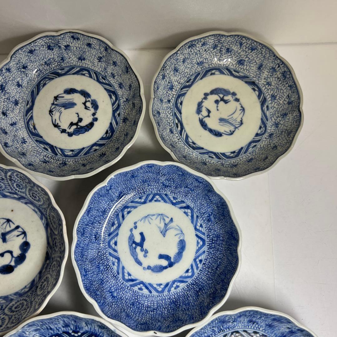 古伊万里　みじんこ膾皿10点　幅約15.5㎝　東Y8-0312⑤