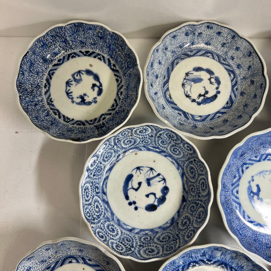 古伊万里　みじんこ膾皿10点　幅約15.5㎝　東Y8-0312⑤