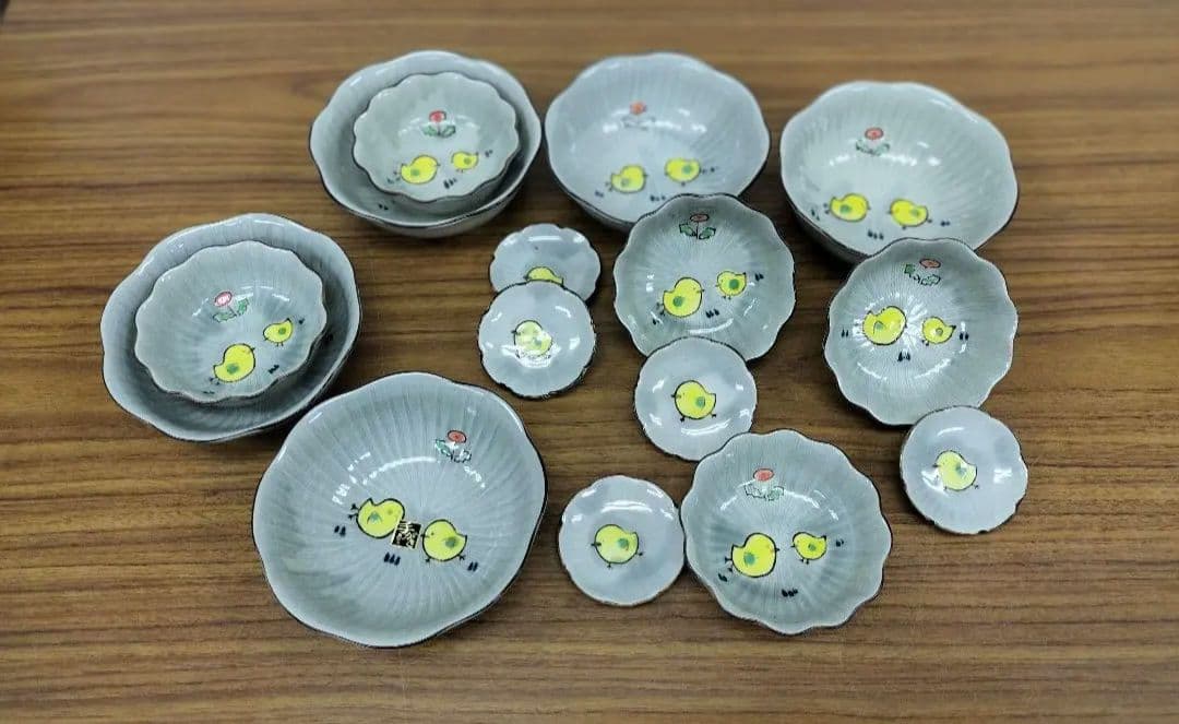 ひよこデザインの大中小ボール、15点セット 自宅保管、未使用品