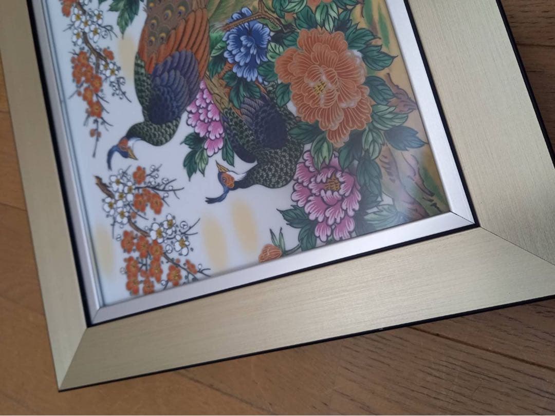 九谷焼 陶額（掛け飾り・陶板）／自宅保管品