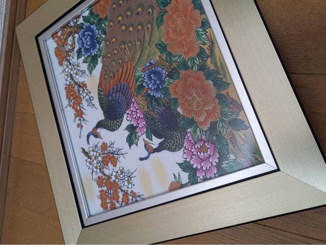 九谷焼 陶額（掛け飾り・陶板）／自宅保管品