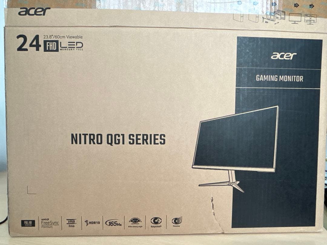 acer Nitro QG1 Series 24インチ ゲーミングモニター