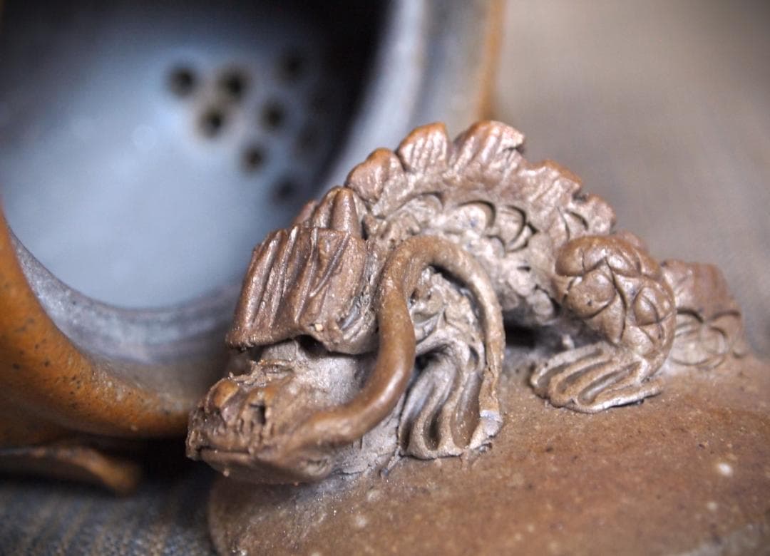 shineTLS★竹内靖之【師：山本陶秀】★備前龍摘み面取り宝瓶