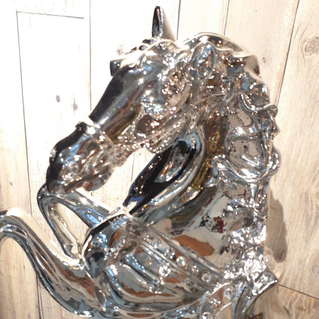 輸入雑貨　イタリアンクラッシック　『シルバーホース』　オーナメント　エレガント