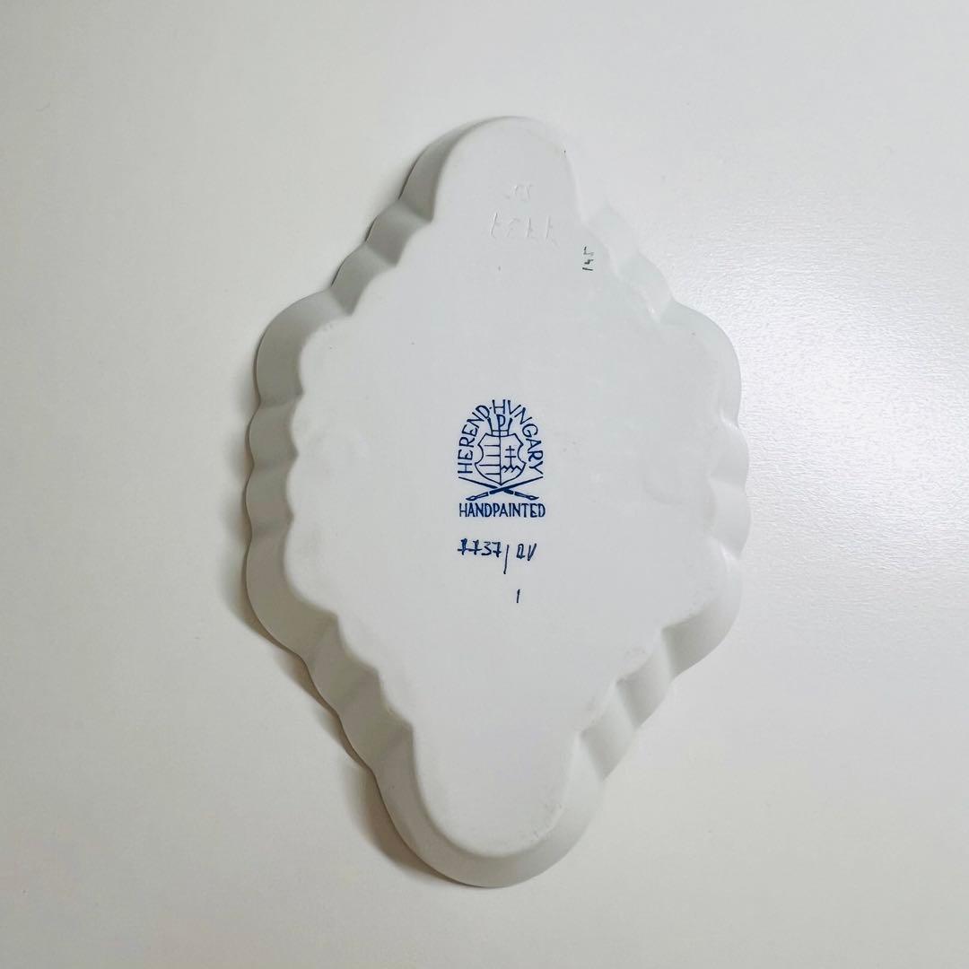 希少 HEREND ヘレンド アポニーグリーン トレイ ひし形ディッシュ