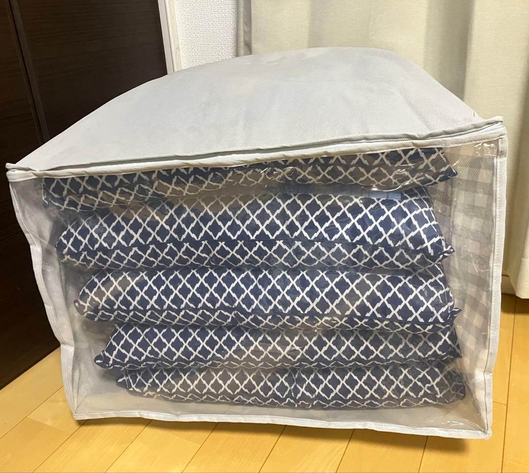 未使用　座布団5枚セット　ヌード座布団+カバー付き+収納袋付き