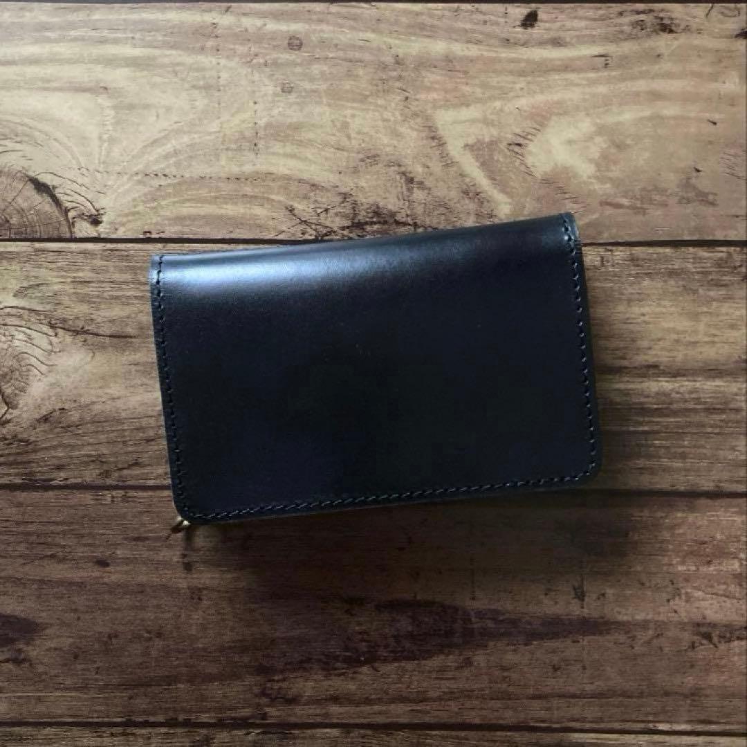 【ももさん】ミドルトラッカーウォレット 茶芯ブラック【お札を折らずに収納】