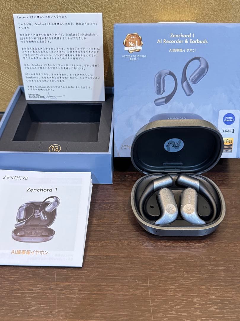 ZENCHORD 1 ワイヤレスイヤホン AI議事録イヤホン notta