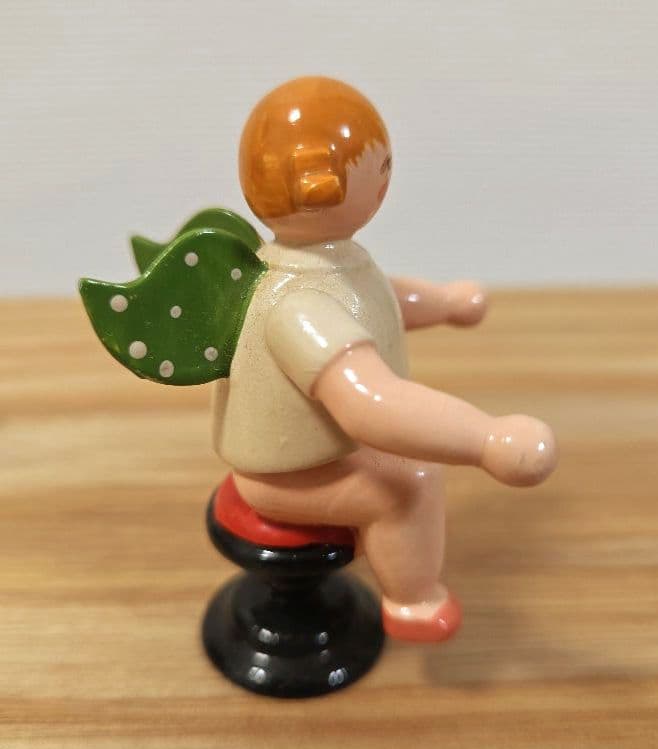 ピアノを弾く天使　ドイツ　ザイフェン　アンティーク　ヴィンテージ