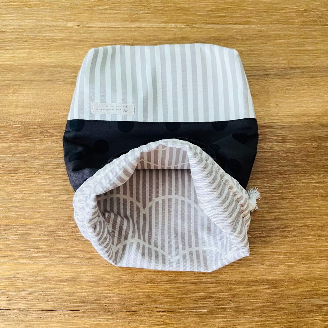 レッスンバッグ 7点セット　ドットストライプ　ブラウン　入園入学