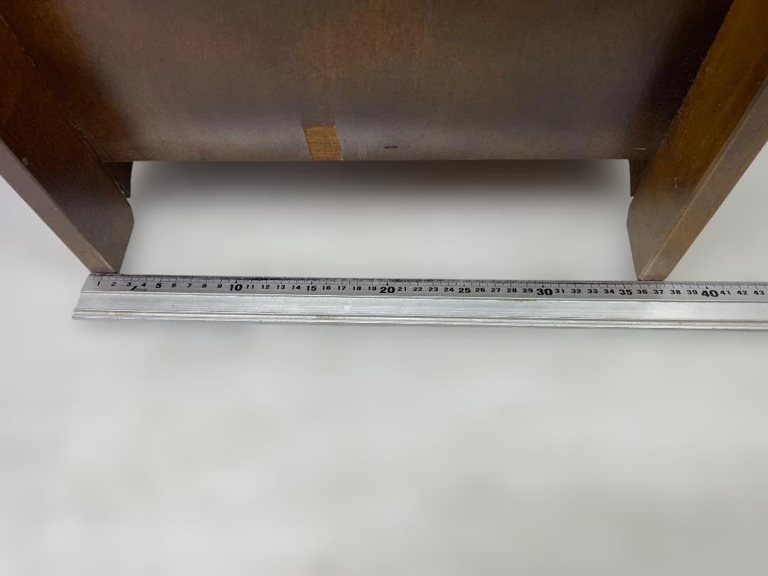 オールドカリモク　コロニアルシリーズ　電話台　マガジンラック　レトロ　b012