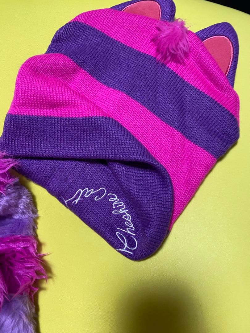 ディズニー チェシャ猫デザイン ファンキャップとレッグウォーマー セット