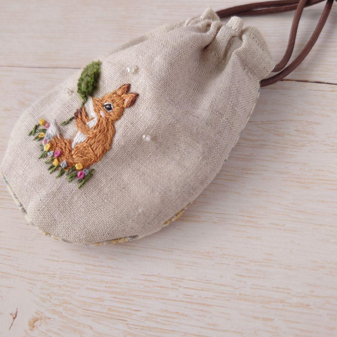 ちっちゃな巾着サシェ/詰替タイプ【きつねとエノコログサ】