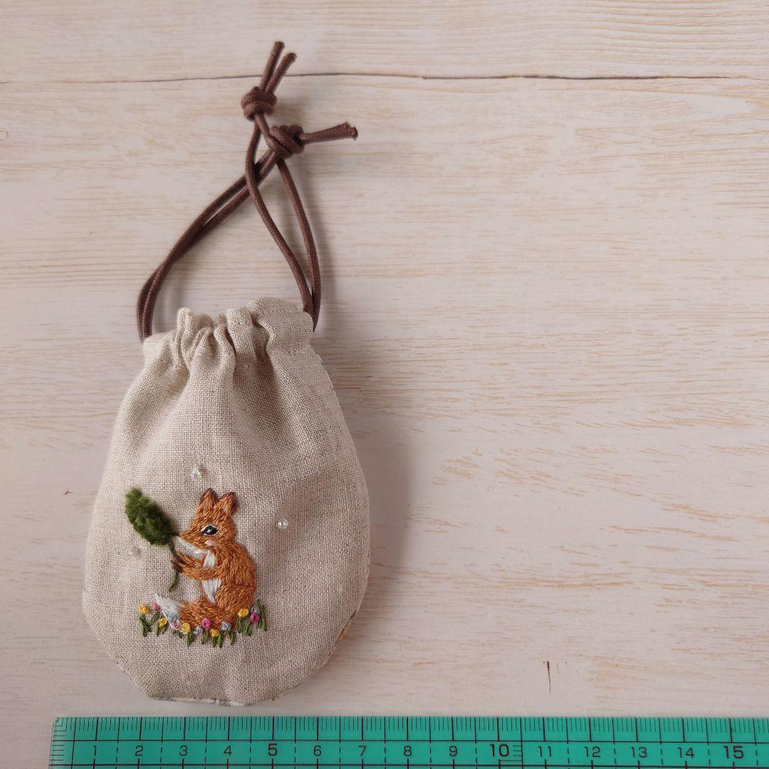 ちっちゃな巾着サシェ/詰替タイプ【きつねとエノコログサ】
