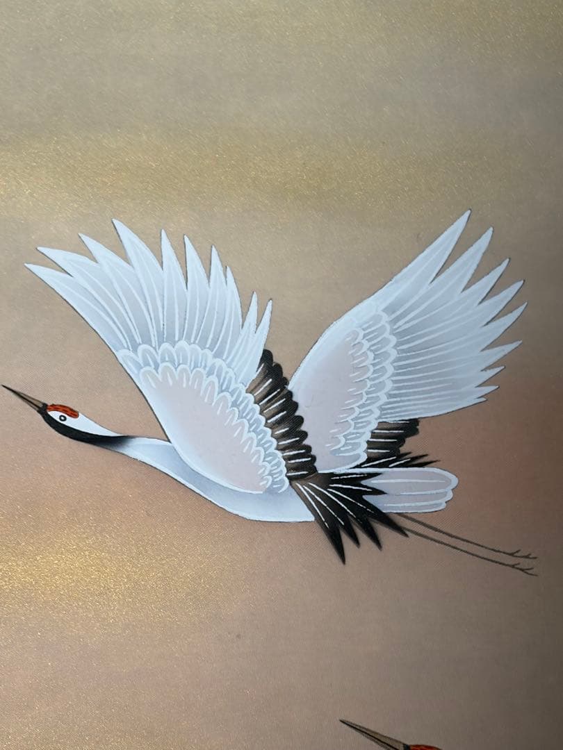 白鶴 飛翔 掛軸