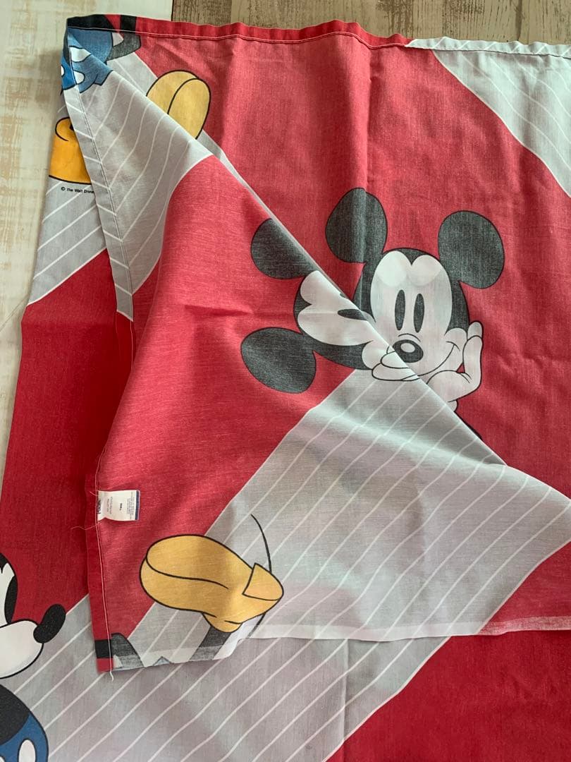 ミッキーマウス　カーテン　ファブリック　ビンテージ