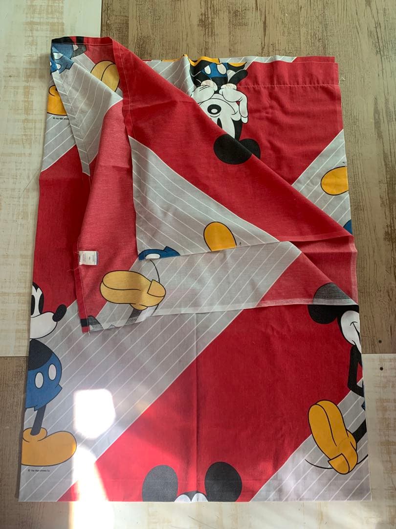 ミッキーマウス　カーテン　ファブリック　ビンテージ