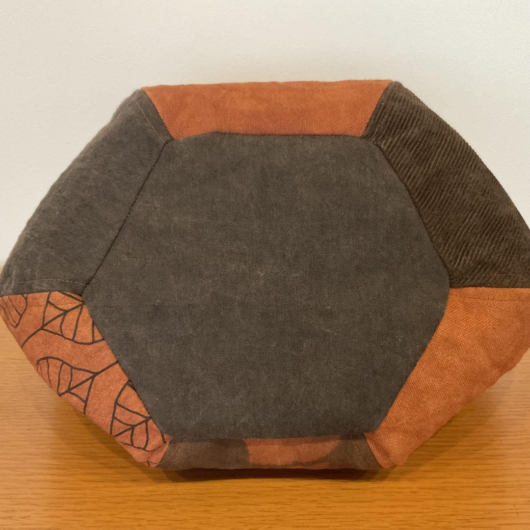 柿渋染め6色　ヘキサゴントートバッグ（広口）