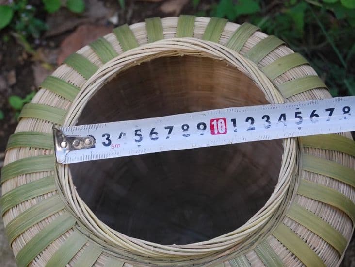 竹細工 極上品 茶道具 茶葉収納  蓋付手作工芸品