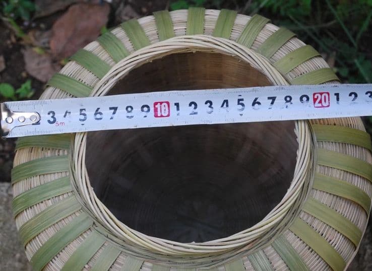 竹細工 極上品 茶道具 茶葉収納  蓋付手作工芸品