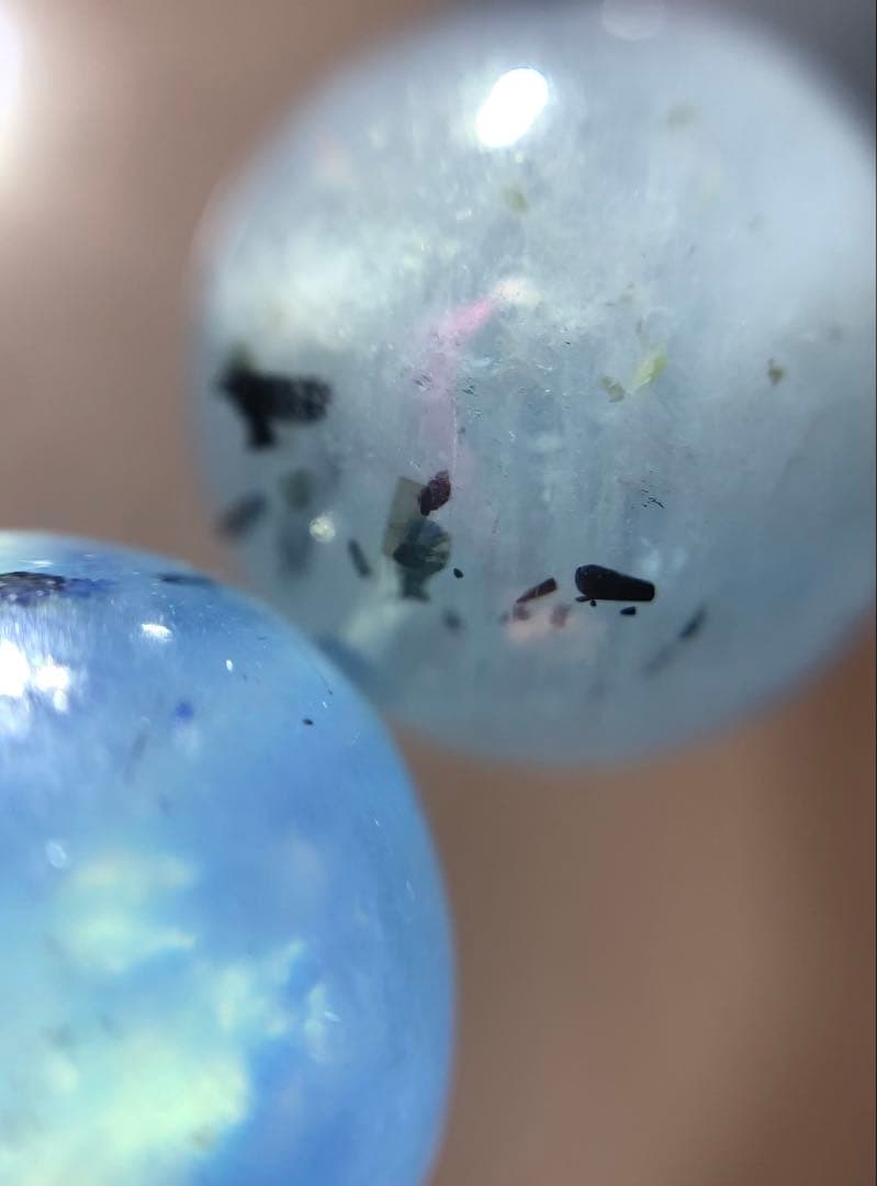 ⭐️発色抜群⭐️マイカインアクアマリン　ブレスレット① アクアマリン