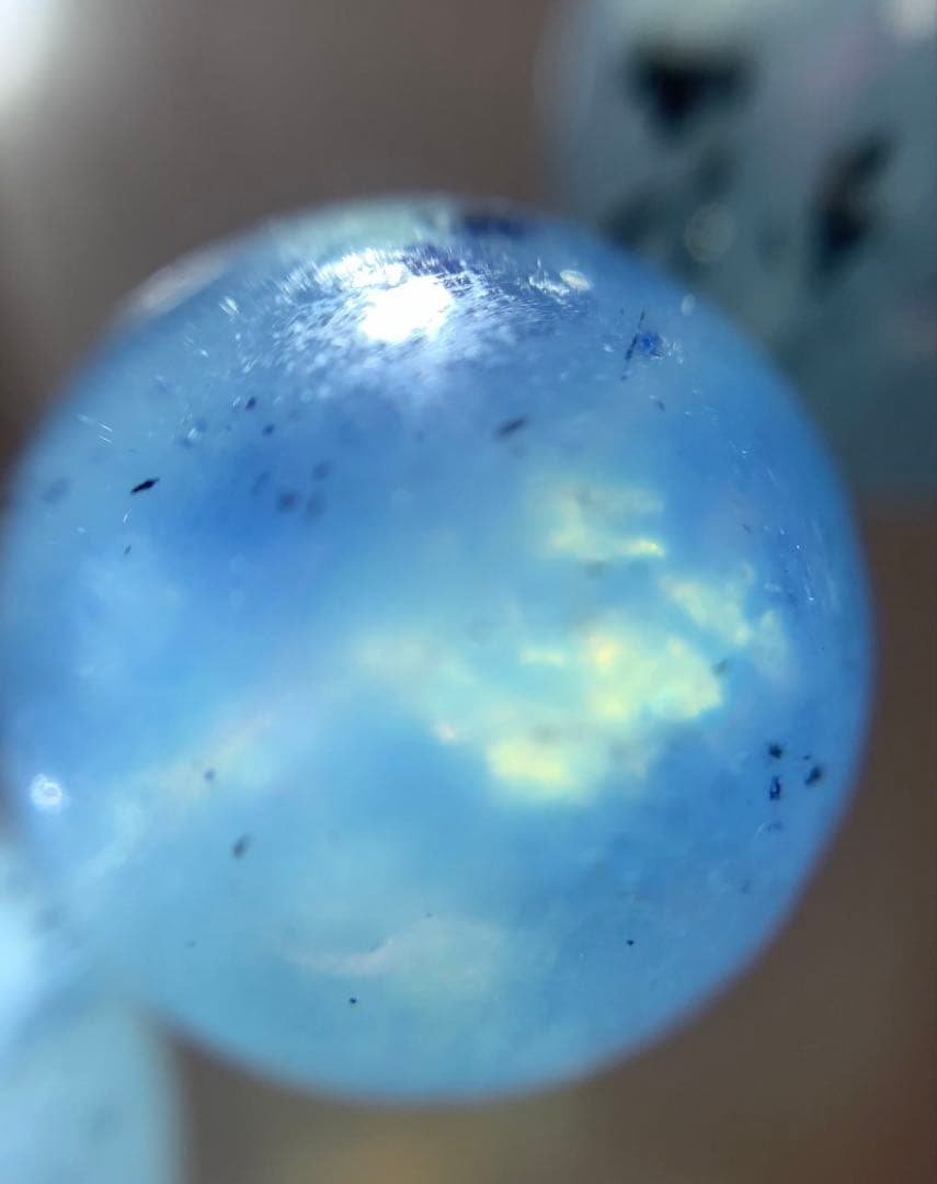 ⭐️発色抜群⭐️マイカインアクアマリン　ブレスレット① アクアマリン