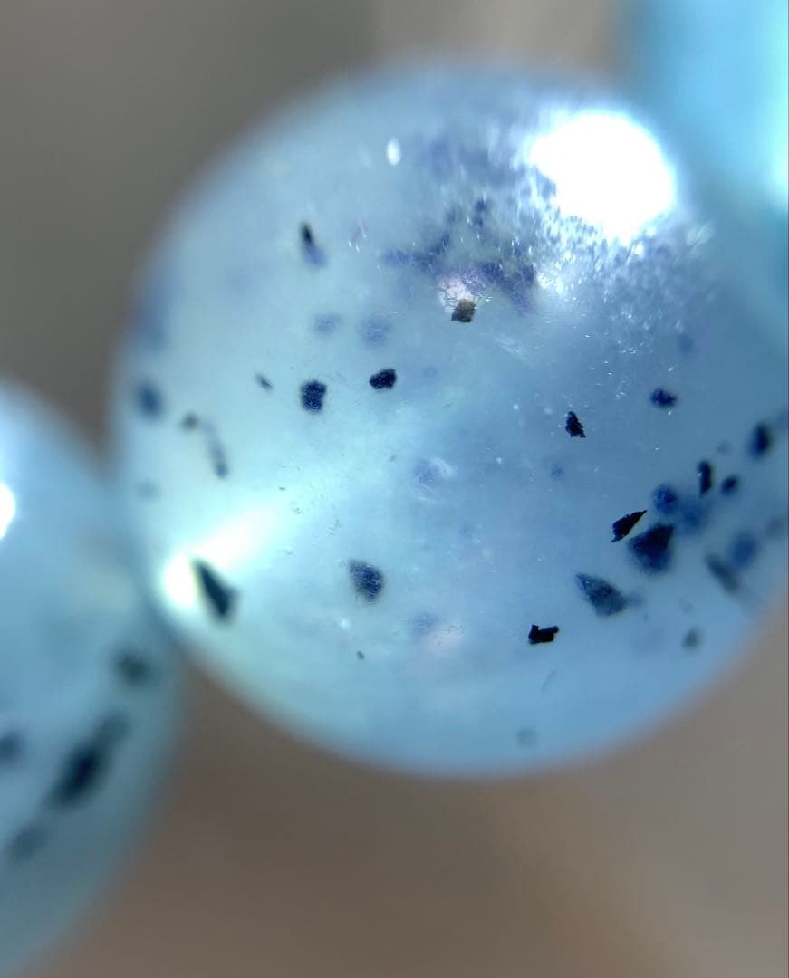 ⭐️発色抜群⭐️マイカインアクアマリン　ブレスレット① アクアマリン