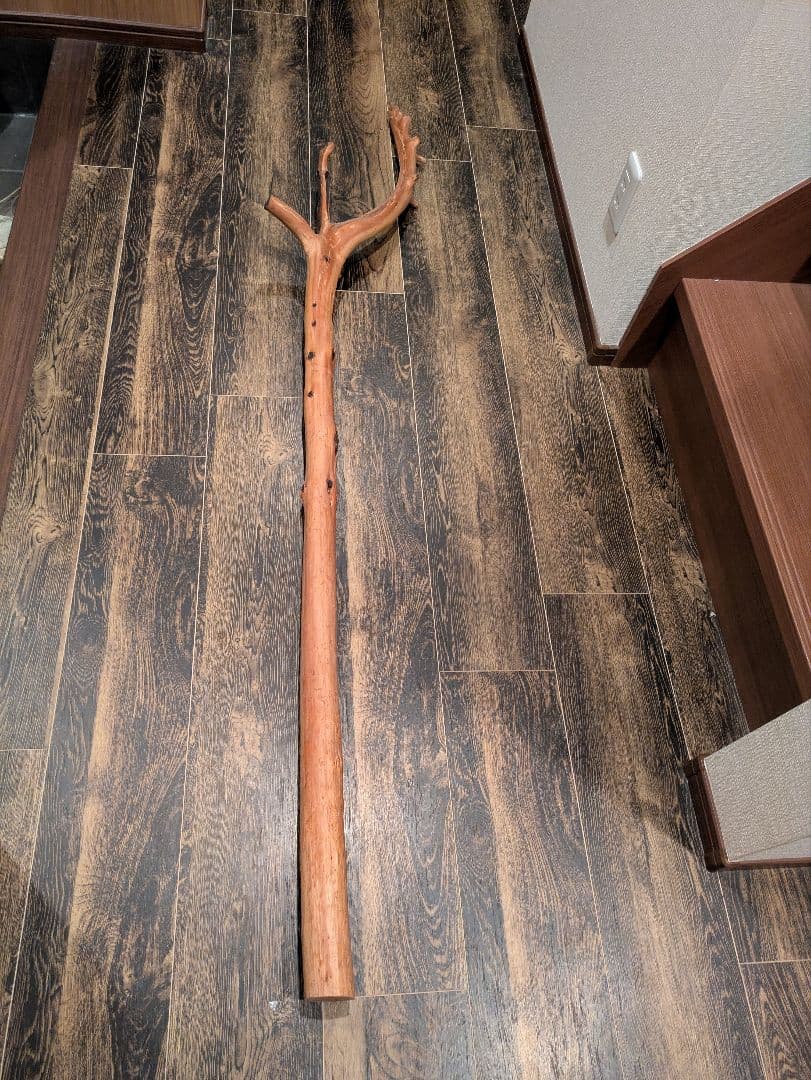 木製ハンガーラック 自然な枝の形状 約165cm