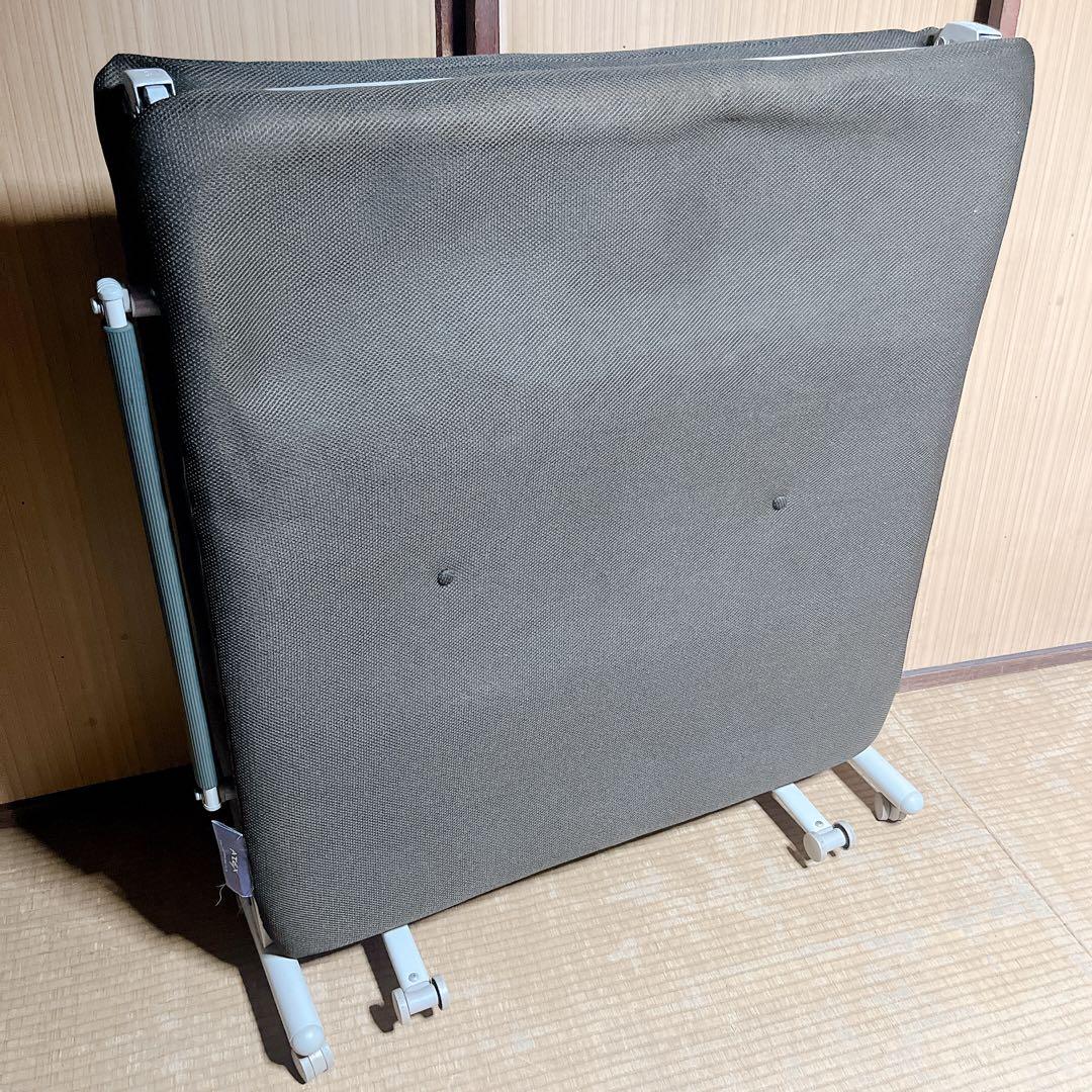 アテックスATEX 収納式リクライニングベッド ブラウン 折りたたみ式