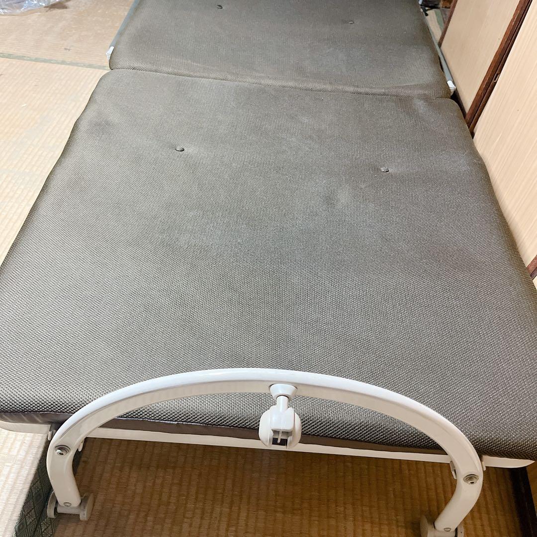 アテックスATEX 収納式リクライニングベッド ブラウン 折りたたみ式