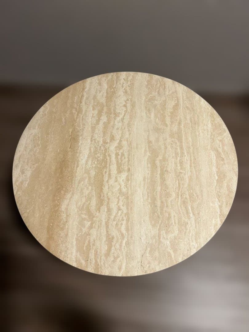 大理石 ウッド ラウンドテーブル　ローテーブル