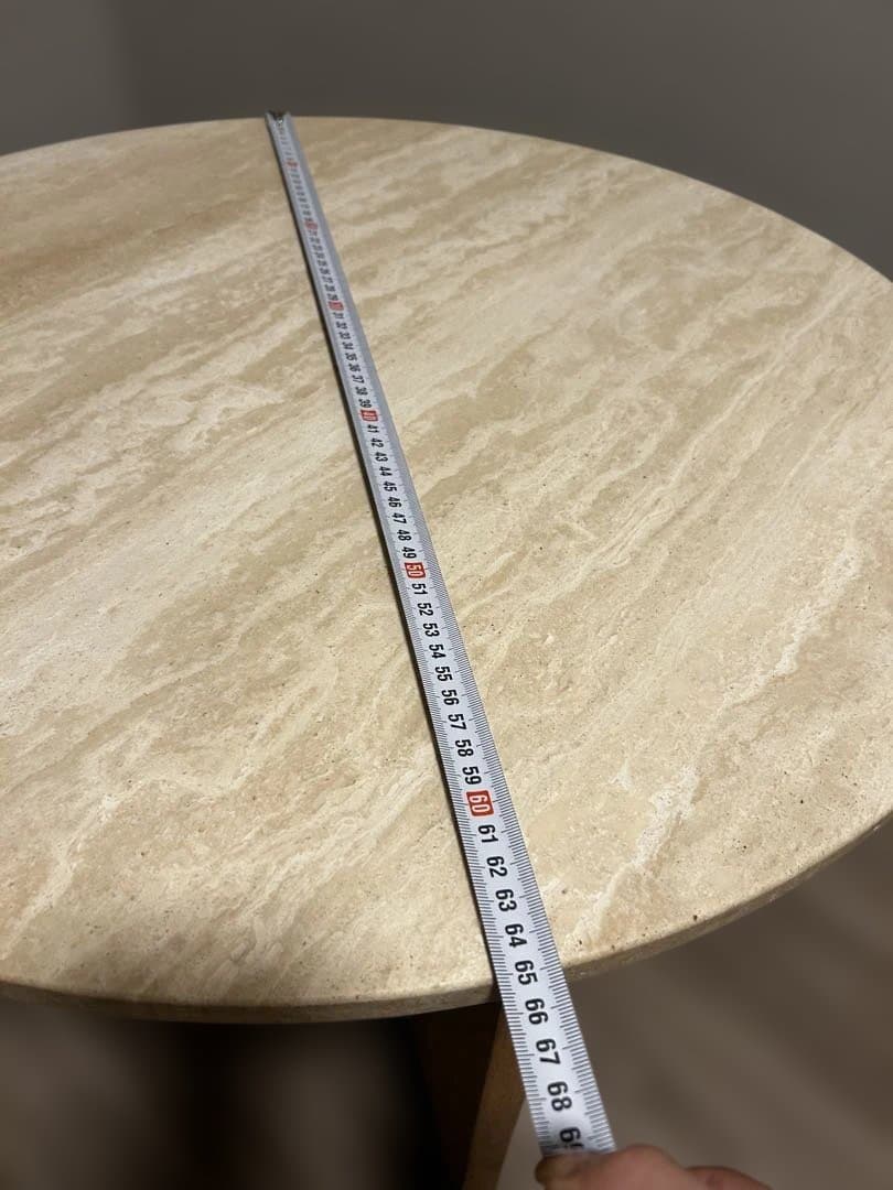 大理石 ウッド ラウンドテーブル　ローテーブル