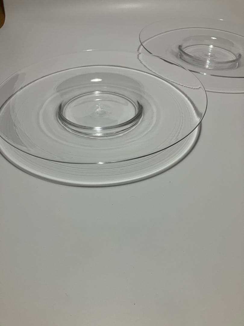 【極美品】　稲葉知子　吹きガラス　リム皿　φ 約24.5cm 2枚セット