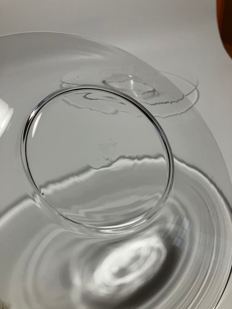 【極美品】　稲葉知子　吹きガラス　リム皿　φ 約24.5cm 2枚セット