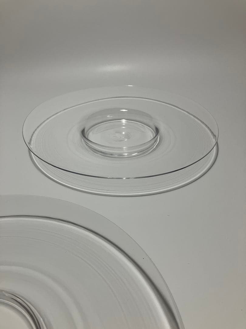 【極美品】　稲葉知子　吹きガラス　リム皿　φ 約24.5cm 2枚セット
