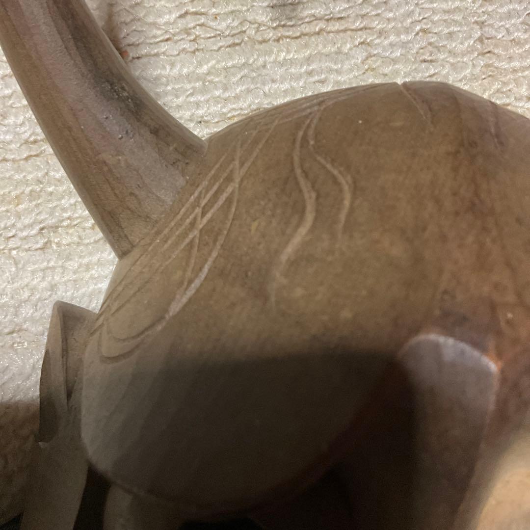 鬼の面　木彫り　【魔除け面】。