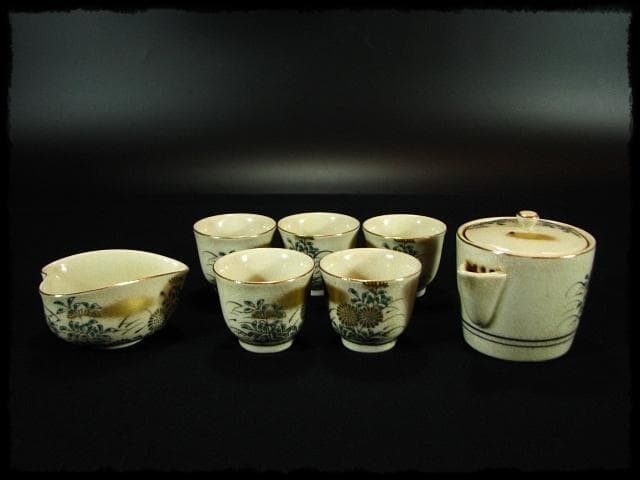 九谷 実山 茶器 宝瓶 煎茶道具 茶道具  u19